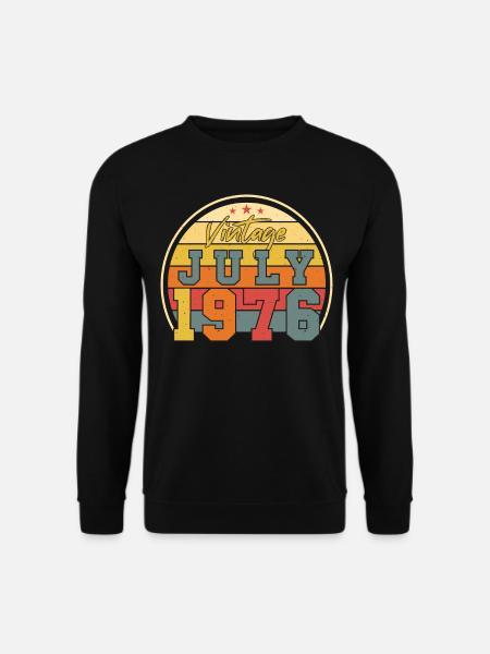 1976 Im Juli Geschenkidee - Unisex Pullover - Schwarz