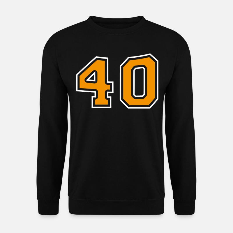 Numéro 40 Orange - Sweat-shirt Unisexe - noir