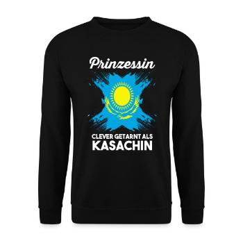Prinzessin Kasache Kasachisches Kasachstan - Unisex Pullover - Schwarz - Vorne - Alina (178cm) & Michal (187cm)