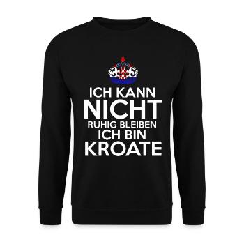 Kroatien Kroate Kroatisches - Unisex Pullover - Schwarz - Vorne - Alina (178cm) & Michal (187cm)