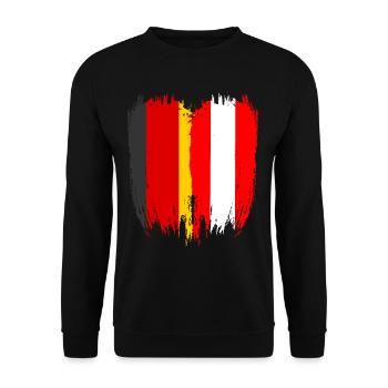 Allemagne Drapeau Autriche - Sweat-shirt Unisexe - noir - Devant - Alina (178cm) & Michal (187cm)