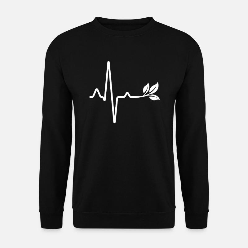 Veganer Vegetarier Herzschlag - Unisex Pullover - Schwarz