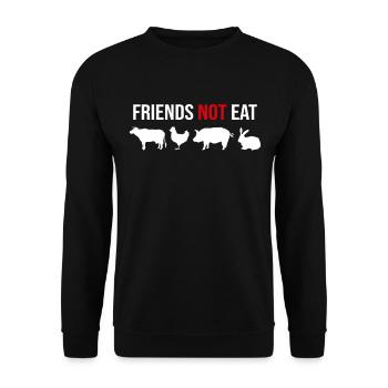 Vegetarier Veganer Spruch - Unisex Pullover - Schwarz - Vorne - Alina (178cm) & Michal (187cm)