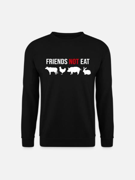 Vegetarier Veganer Spruch - Unisex Pullover - Schwarz