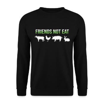 Vegetarier Veganer Spruch - Unisex Pullover - Schwarz - Vorne - Alina (178cm) & Michal (187cm)