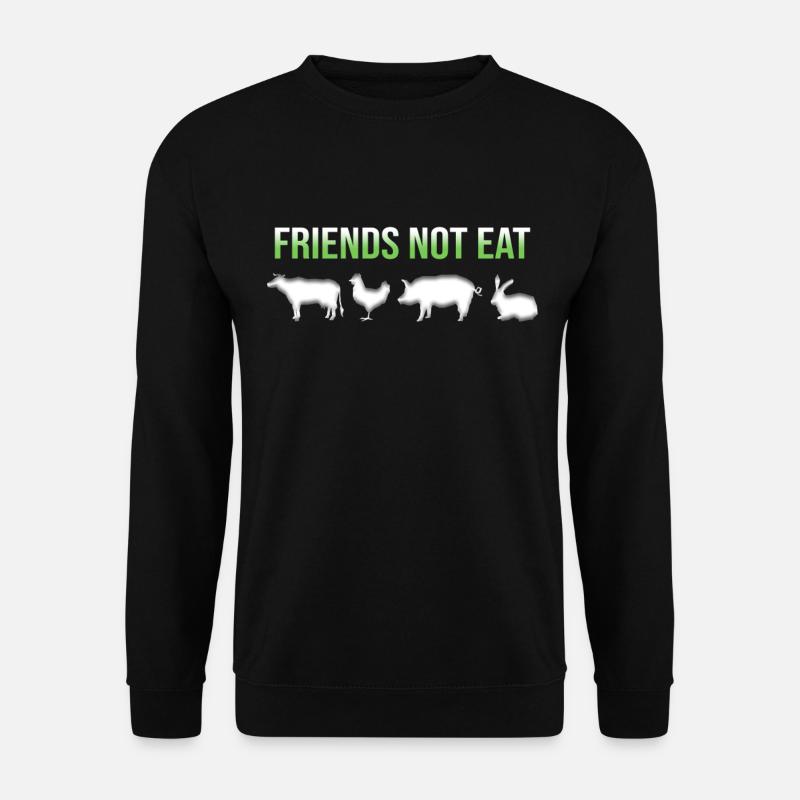 Vegetarian Vegan Saying - Unisex Sweatshirt - black