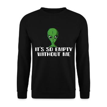 Alien Gift Extraterrestrial Ufo Area 51 Sci-fi - Unisex Sweatshirt - black - Front - Alina (178cm) & Michal (187cm)