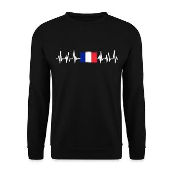France Gift Paris French French Monaco - Unisex Sweatshirt - black - Front - Alina (178cm) & Michal (187cm)