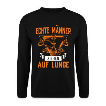 Shisha Gift for Hookah Hookah Hookah Bar Pipe - Unisex Sweatshirt - black - Front - Alina (178cm) & Michal (187cm)