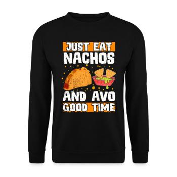 Taco Mexico Food Fast Food Nachos Fiesta Salsa - Unisex Sweatshirt - black - Front - Alina (178cm) & Michal (187cm)