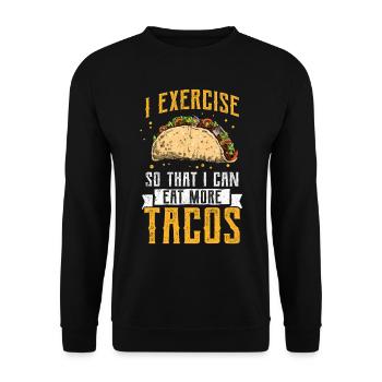 Taco Mexico Food Fast Food Nachos Fiesta Salsa - Unisex Sweatshirt - black - Front - Alina (178cm) & Michal (187cm)