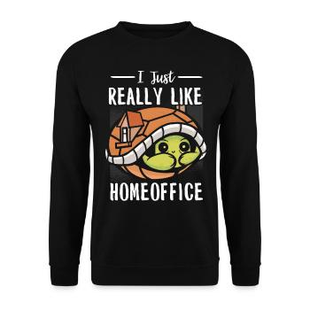 Turtle Relaxed Chill Sea Ocean Beach - Unisex Sweatshirt - black - Front - Alina (178cm) & Michal (187cm)