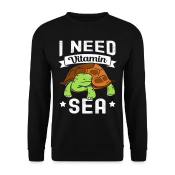 Turtle - Unisex Sweatshirt - black - Front - Alina (178cm) & Michal (187cm)