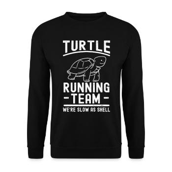 Turtle Tshirt Reptiles Children Men Women - Unisex Sweatshirt - black - Front - Alina (178cm) & Michal (187cm)