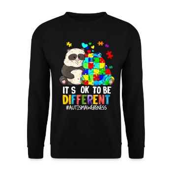 Autism - Unisex Sweatshirt - black - Front - Alina (178cm) & Michal (187cm)