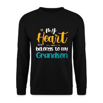 Autistic Tshirt Autimus Gift Asperger Children - Unisex Sweatshirt - black - Front - Alina (178cm) & Michal (187cm)