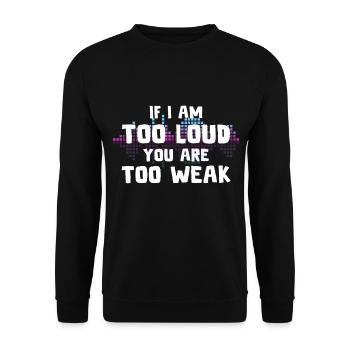 DJ Gift Music Disc Jockey Disco Techno Rave - Unisex Sweatshirt - black - Front - Alina (178cm) & Michal (187cm)