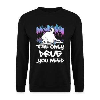 DISC JOCKEY - Unisex Sweatshirt - black - Front - Alina (178cm) & Michal (187cm)