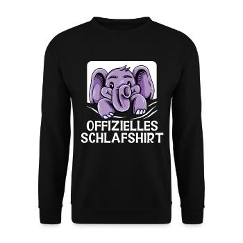 Elefant Tshirt für Elefanten Elephant Kinder Zoo - Unisex Pullover - Schwarz - Vorne - Alina (178cm) & Michal (187cm)