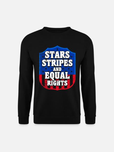Étoiles, rayures et égalité - Sweat-shirt Unisexe - noir