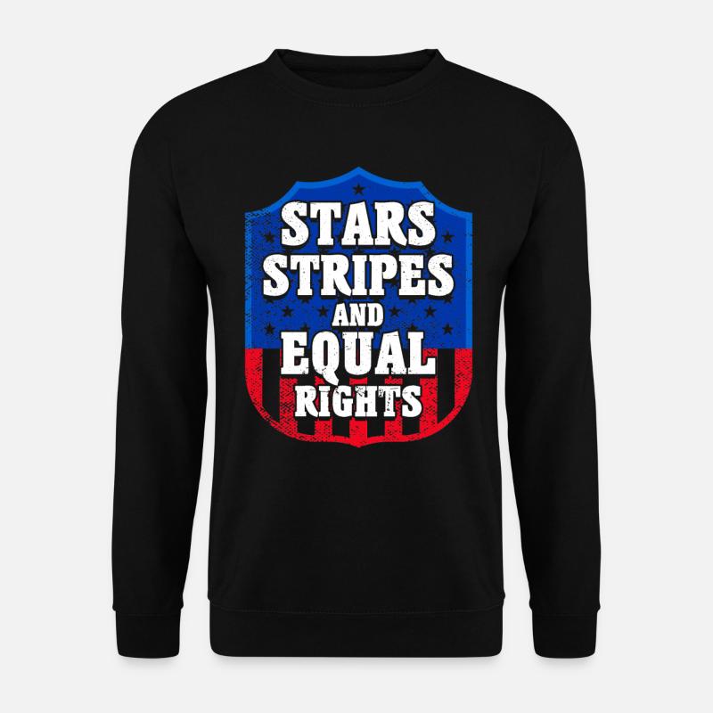 Étoiles, rayures et égalité - Sweat-shirt Unisexe - noir