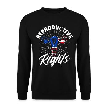 Reproductive rights - Unisex Sweatshirt - black - Front - Alina (178cm) & Michal (187cm)