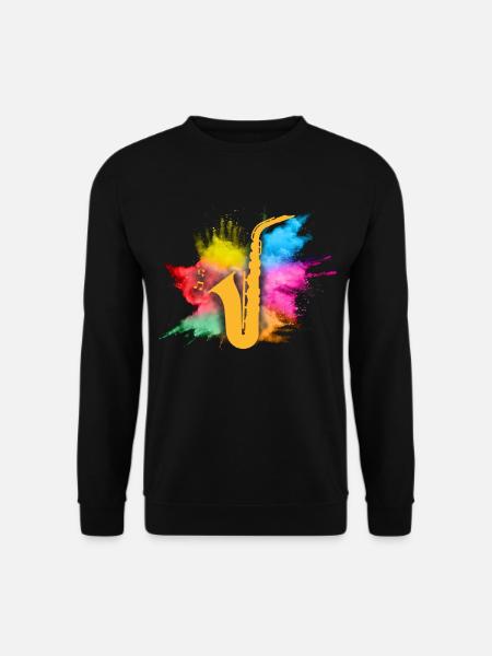 Jazz Gift Saxophone Music Instrument Wind Music - Unisex Sweatshirt - black