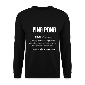 Tennis de table Tennis de table Tennis De table Cadeau Ping Pong - Sweat-shirt Unisexe - noir - Devant - Alina (178cm) & Michal (187cm)