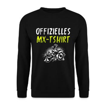Motocross Geschenk Für Enduro Supermoto Dirt Bike - Unisex Pullover - Schwarz - Vorne - Alina (178cm) & Michal (187cm)