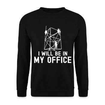 Scaffolding builder Tshirt - Unisex Sweatshirt - black - Front - Alina (178cm) & Michal (187cm)
