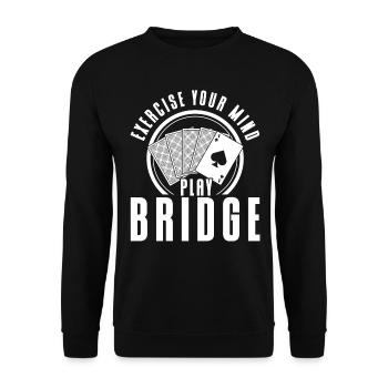 Train the mind game Bridge - Unisex Sweatshirt - black - Front - Alina (178cm) & Michal (187cm)