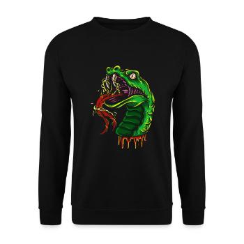 Snake Gift Animal Reptile Cobra Python Boa - Unisex Sweatshirt - black - Front - Alina (178cm) & Michal (187cm)