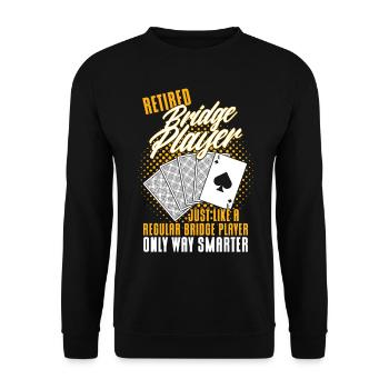 Les joueurs de bridge à la retraite tout simplement plus intelligents - Sweat-shirt Unisexe - noir - Devant - Alina (178cm) & Michal (187cm)