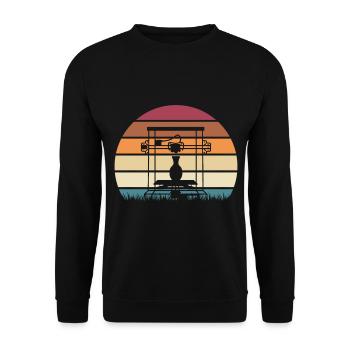 3d Printer Gift for Nerd Hobby Printing Machine - Unisex Sweatshirt - black - Front - Alina (178cm) & Michal (187cm)