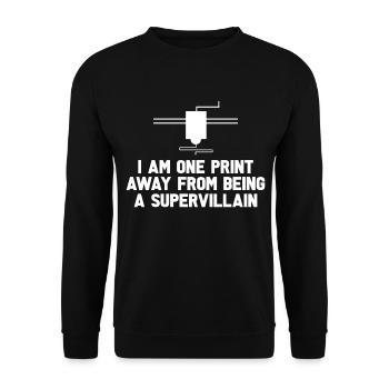 3d Printer Gift for Nerd Hobby Printing Machine - Unisex Sweatshirt - black - Front - Alina (178cm) & Michal (187cm)