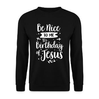 Christianity God Jesus Gift Church Religion - Unisex Sweatshirt - black - Front - Alina (178cm) & Michal (187cm)