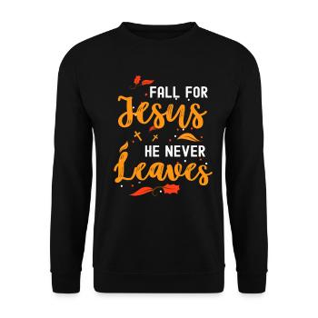 Christianity God Jesus Gift Church Religion - Unisex Sweatshirt - black - Front - Alina (178cm) & Michal (187cm)