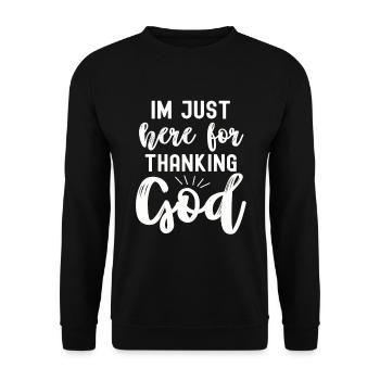 Christianity God Jesus Gift Church Religion - Unisex Sweatshirt - black - Front - Alina (178cm) & Michal (187cm)