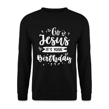 Christianity God Jesus Gift Church Religion - Unisex Sweatshirt - black - Front - Alina (178cm) & Michal (187cm)