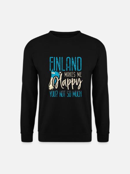 Finnland Geschenk Urlaub Lappland Heimat Finne - Unisex Pullover - Schwarz