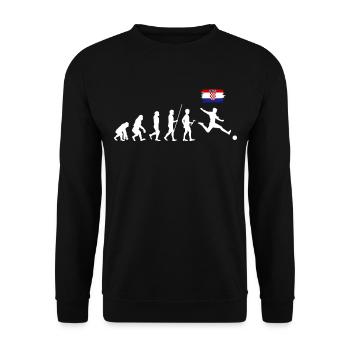 Kroatien Geschenk Herkunft Zagreb Hrvatska Heimat - Unisex Pullover - Schwarz - Vorne - Alina (178cm) & Michal (187cm)