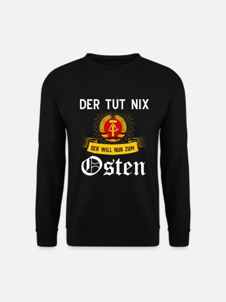 Ostdeutschland Tshirt Herren Ossi Dresden NVA DDR - Unisex Pullover - Schwarz