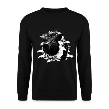 Pig Tshirt Children Women Piglet Piglet Piglet - Unisex Sweatshirt - black - Front - Alina (178cm) & Michal (187cm)