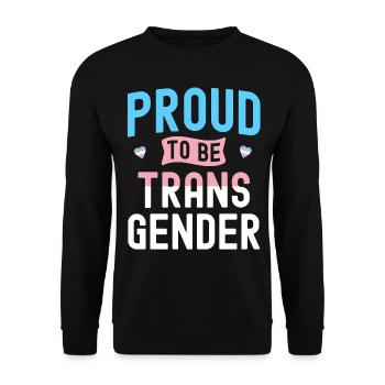 Transgenre Tshirt Transsexual Pride - Sweat-shirt Unisexe - noir - Devant - Alina (178cm) & Michal (187cm)