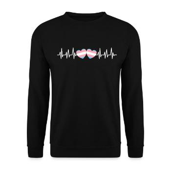 Trans Transgenre Transsexuel Cadeau Queer - Sweat-shirt Unisexe - noir - Devant - Alina (178cm) & Michal (187cm)