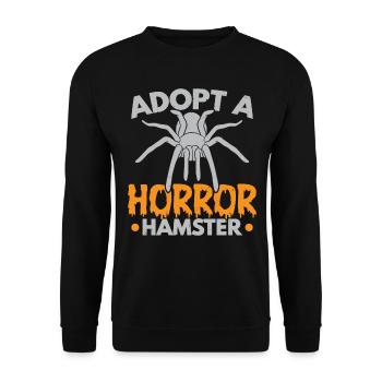 Adopt a horror hamster Arachnid spider fluffy - Unisex Sweatshirt - black - Front - Alina (178cm) & Michal (187cm)