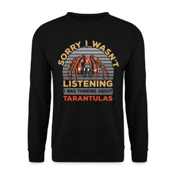 I've been thinking about tarantulas spider whisper - Unisex Sweatshirt - black - Front - Alina (178cm) & Michal (187cm)