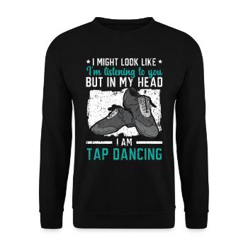 Dans ma tête, je suis danseuse de claquettes - Sweat-shirt Unisexe - noir - Devant - Alina (178cm) & Michal (187cm)