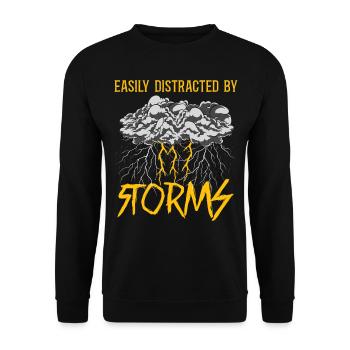 Météorologie des ouragans Storm Chaser - Sweat-shirt Unisexe - noir - Devant - Alina (178cm) & Michal (187cm)