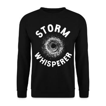 Storm Chaser Hurricane Meteorology - Unisex Pullover - Schwarz - Vorne - Alina (178cm) & Michal (187cm)